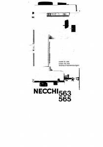 Manuale Necchi 563 Macchina per cucire