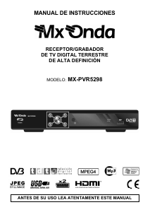 Manual de uso MX Onda MX-PVR5298 Receptor digital