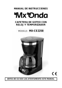 Manual MX Onda MX-CE2258 Máquina de café