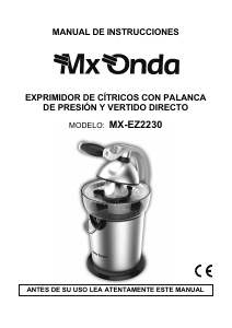 Manual MX Onda MX-EZ2230 Citrus Juicer