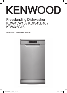 Handleiding Kenwood KDW45B16 Vaatwasser