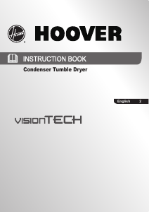 Manual Hoover VTC 580 NB-80 VisionTech Dryer