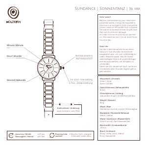 Handleiding Holzkern Abendrot Horloge