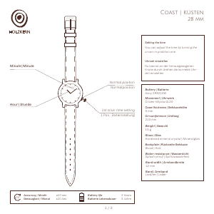 Handleiding Holzkern Algarve Horloge