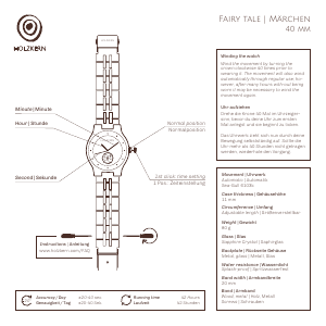 Handleiding Holzkern Alice Horloge