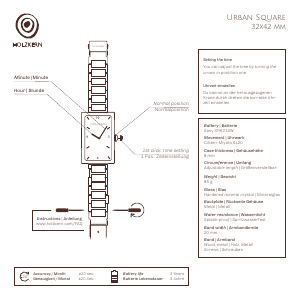 Bedienungsanleitung Holzkern Armas Armbanduhr