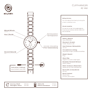 Handleiding Holzkern Bolten Horloge