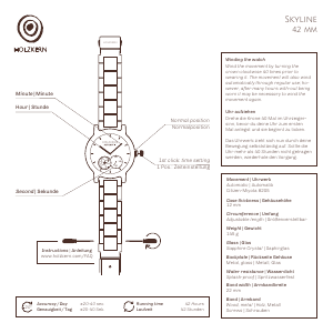 Manual Holzkern Chicago Watch