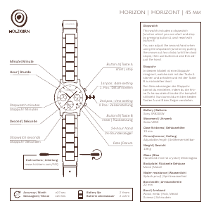 Handleiding Holzkern Dämmerung Horloge