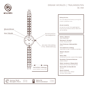 Manual Holzkern Klartraum Watch