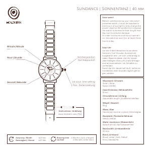 Manual Holzkern Lichtsäule Watch