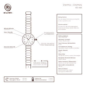 Handleiding Holzkern Llanos Horloge