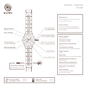 Handleiding Holzkern Ningaloo Horloge