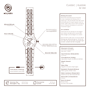 Manual Holzkern Platon Watch