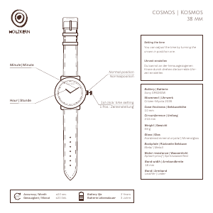 Manual Holzkern Pluto Watch