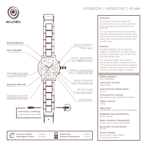 Manual Holzkern Polarlicht Watch