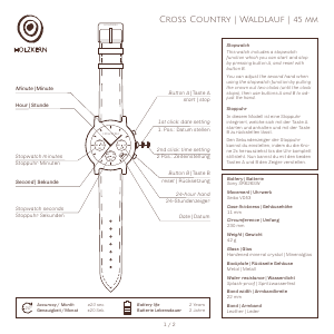 Manual Holzkern Schattenwald Watch