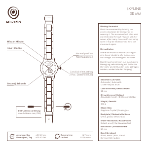 Manual Holzkern Tokio Watch