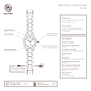 Manual Holzkern Zuversicht Watch