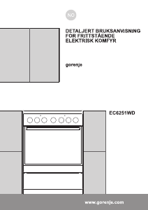 Bruksanvisning Gorenje EC6251WD Komfyr