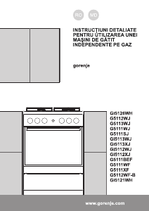 Manual Gorenje G5111SJ Aragaz