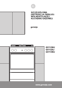 Instrukcja Gorenje G5112WJ Kuchnia