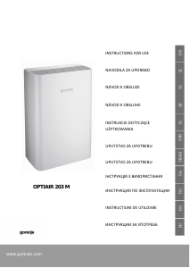 Návod Gorenje OPTIAIR 203M Odvlhčovač