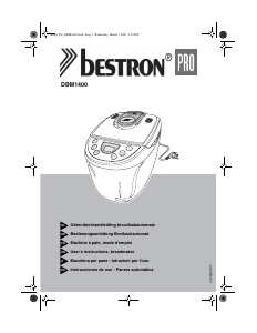 Mode d’emploi Bestron DBM1400 Machine à pain