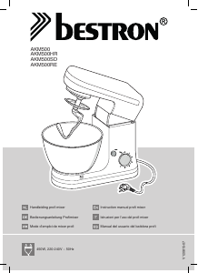 Manual de uso Bestron AKM500 Batidora de pie