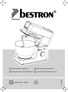 Manual Bestron AKM1600S Stand Mixer