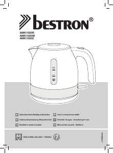 Manual Bestron AWK1000W Kettle