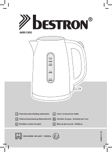 Manual Bestron AWK1800 Kettle