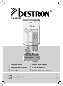 Manual Bestron AHB400R Hand Blender