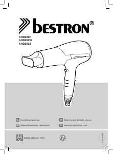 Manual Bestron AHD2000P Hair Dryer