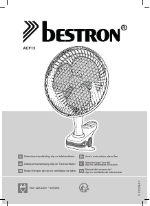 Manual de uso Bestron ACF15 Ventilador