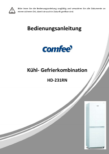 Bedienungsanleitung Comfee HD-231RN Kühl-gefrierkombination