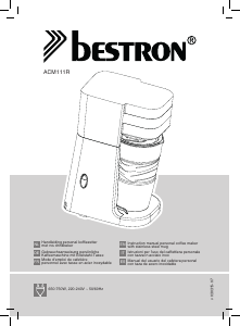 Manual de uso Bestron ACM111R Máquina de café