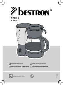 Mode d’emploi Bestron ACM6081Z Cafetière