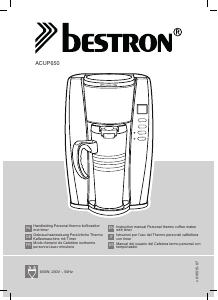 Handleiding Bestron ACUP650 Koffiezetapparaat
