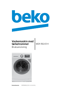 Bruksanvisning BEKO WDA 96143 H Kombimaskin vask-tørk