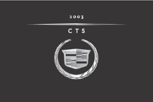 Manual Cadillac CTS (2003)