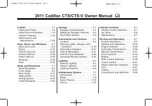 Handleiding Cadillac CTS Coupe (2011)