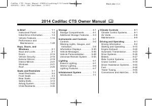 Manual Cadillac CTS Sedan (2014)