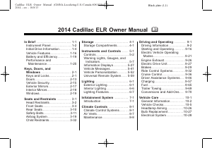 Manual Cadillac ELR Coupe (2014)