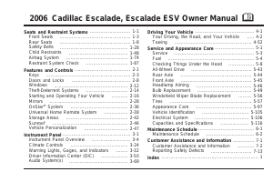Manual Cadillac Escalade (2006)