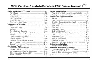 Manual Cadillac Escalade (2008)