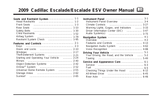 Manual Cadillac Escalade (2009)