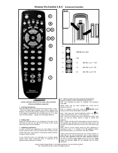 Instrukcja Vivanco Viv.Control 3 Pilot telewizyjny