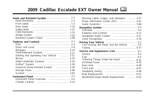 Handleiding Cadillac Escalade EXT (2009)