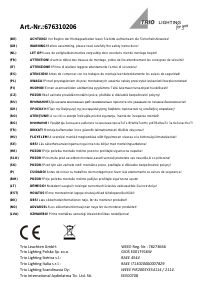 说明书 Trio676310206 Portofino灯